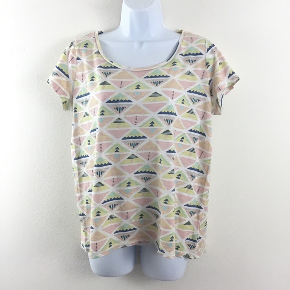 Chip & Pepper Tops - CHIP & PEPPEP LACE BACK TRIBAL PRINT TEE